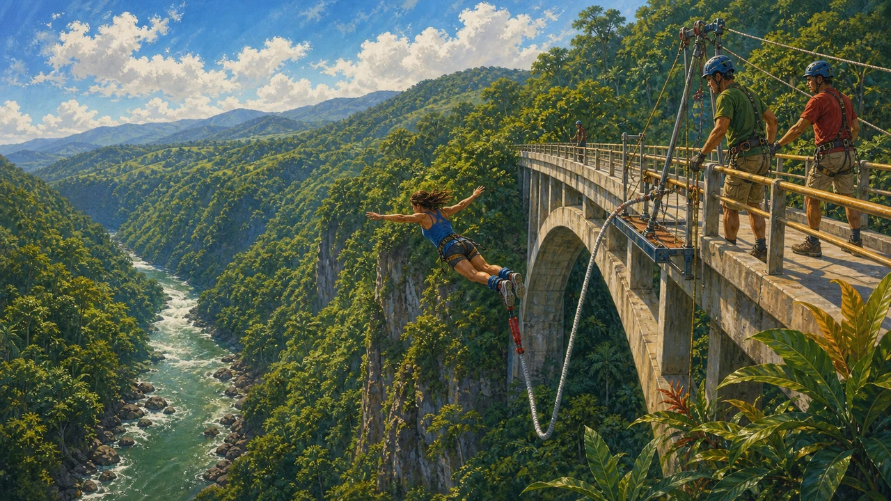 Costa Rica bungee jumping bridge