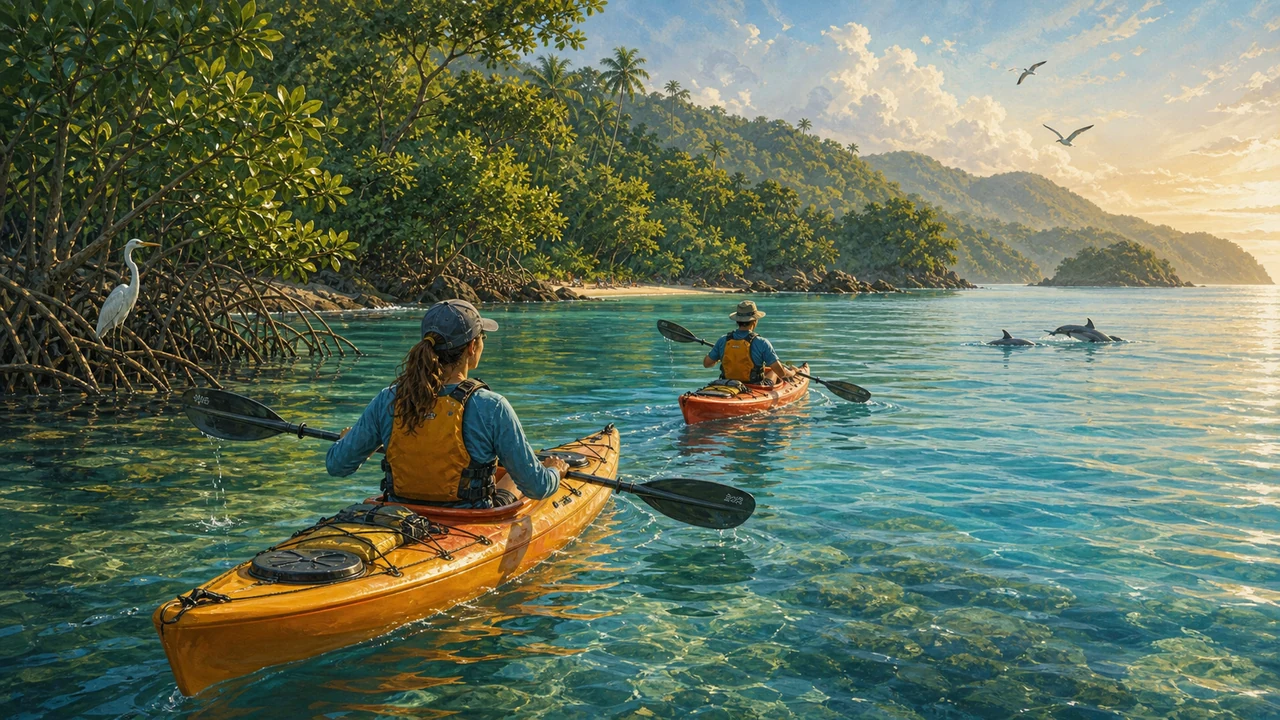Sea kayaking near Papagayo Gulf Costa Rica
