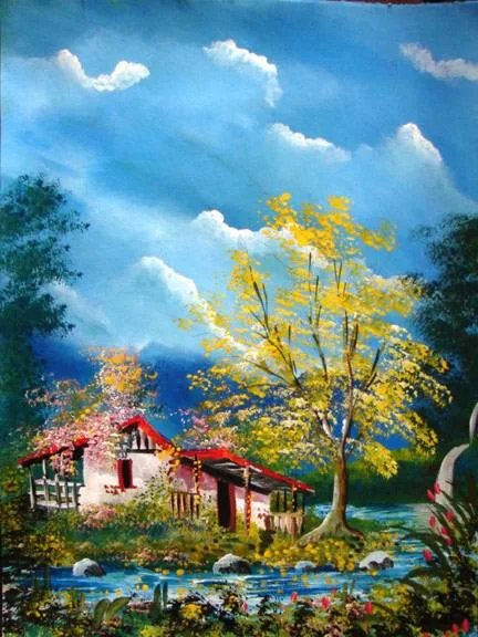 Watercolor painting of Costa Rica by Carlos Cruz
