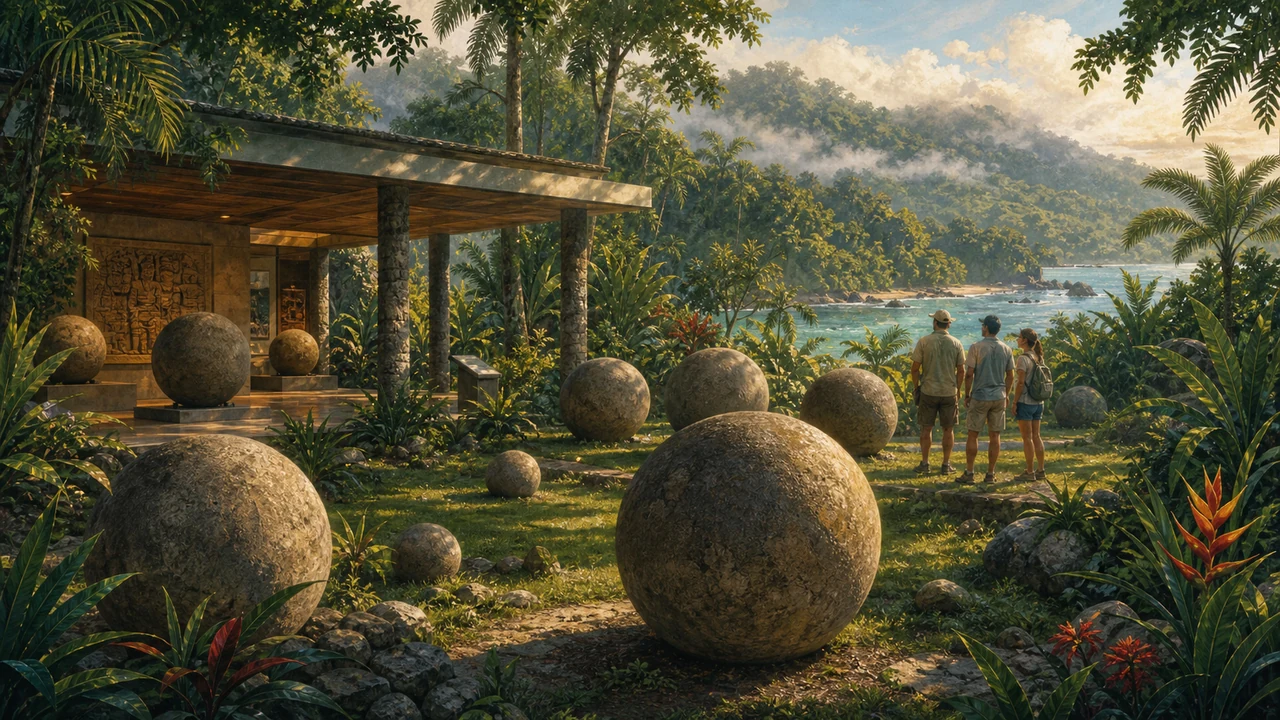 Pre-Columbian Diquis stone spheres Costa Rica