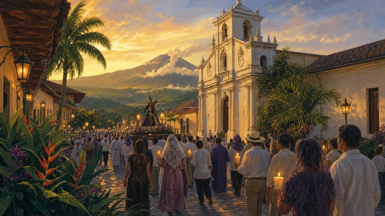 Costa Rica religious procession Semana Santa faith