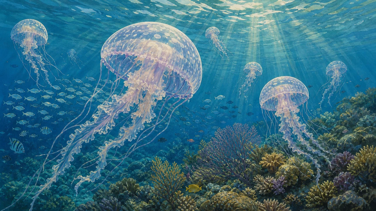 Costa Rica jellyfish floating in the Pacific