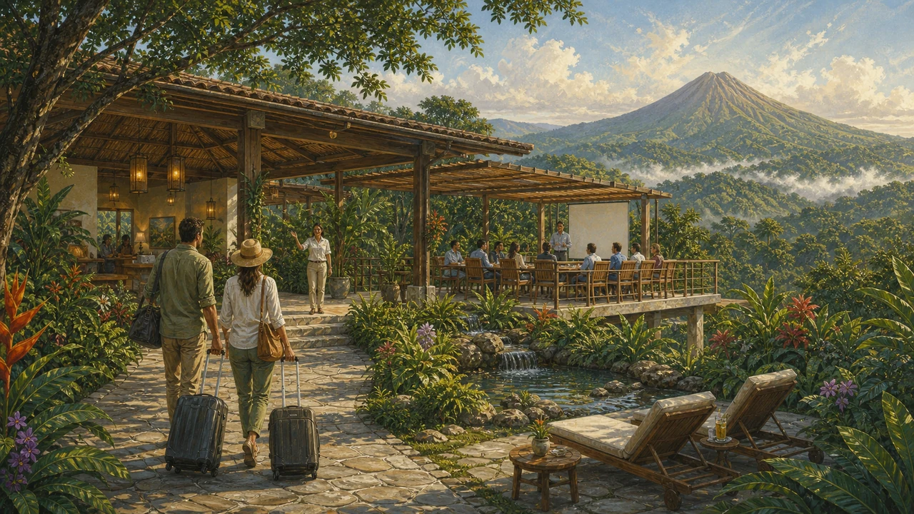 Costa Rica eco-lodge in rainforest