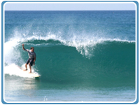 Surfing in Playa del Coco